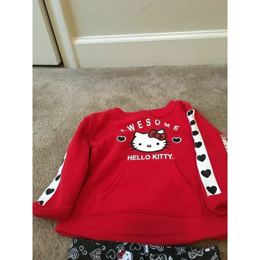 2 Piece Hello Kitty Baby Girls Set Outfit Shirt Leggings Size 18 Months - Picture 2 of 9